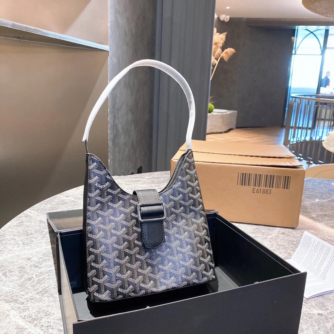 Design Hobo Bag Silver Monogram Print Shoulder Bag - 4