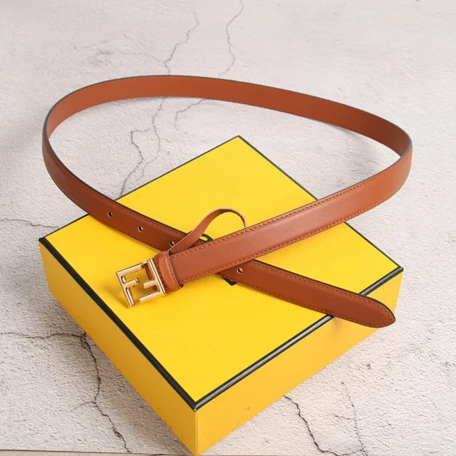 Fendi Belts FF Logo Buckle Leather Belt product detail image 5