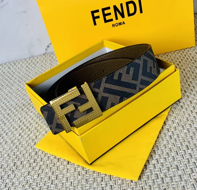 Fendi Belts FF Buckle Reversible Belt product detail image 4