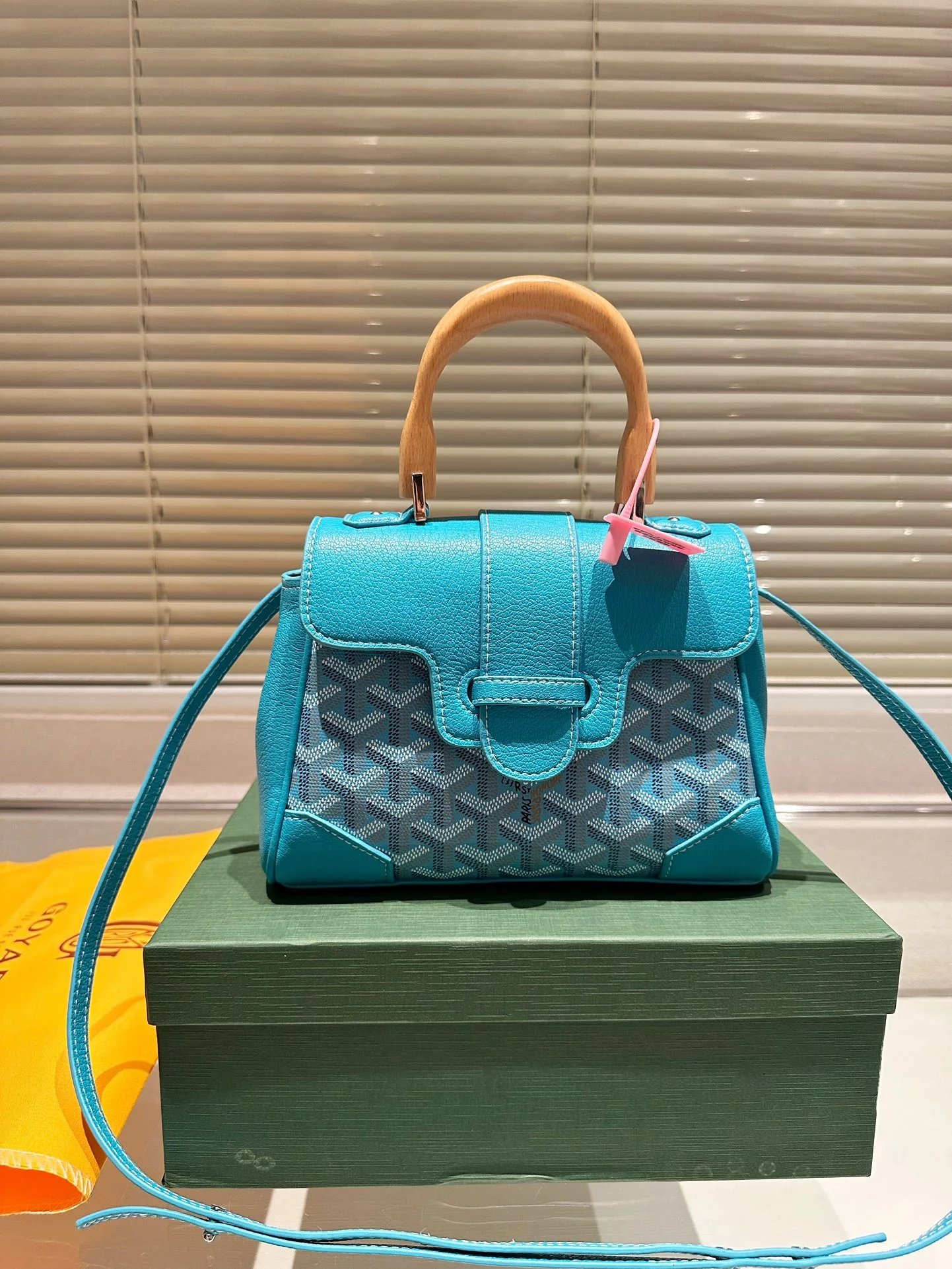 Goyard Saint Louis Mini Handbag in Orange and Yellow - 8