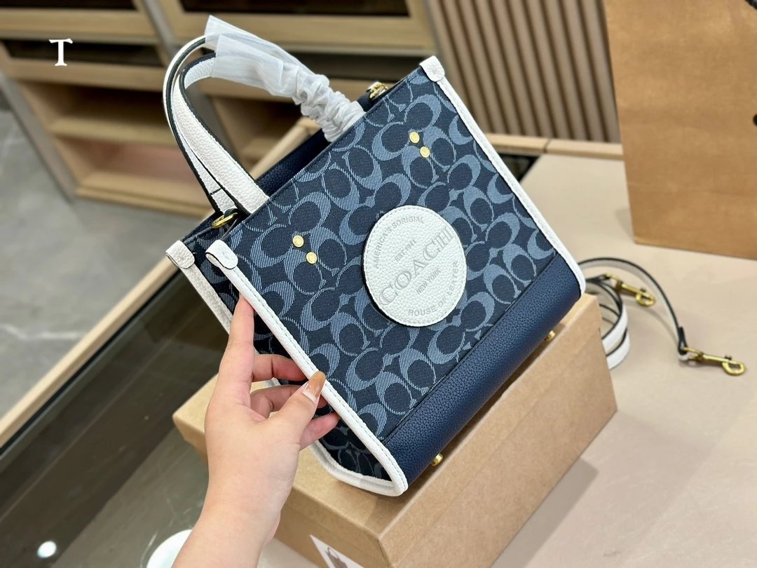 Coach Wicker Tote Bag in Beige and White Handbag - 11