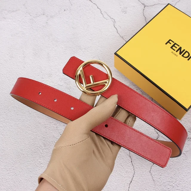 Fendi Belts FF Logo Buckle Leather Belt product detail image 10