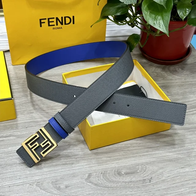 Fendi Belts FF Logo Buckle Leather Belt product detail image 11