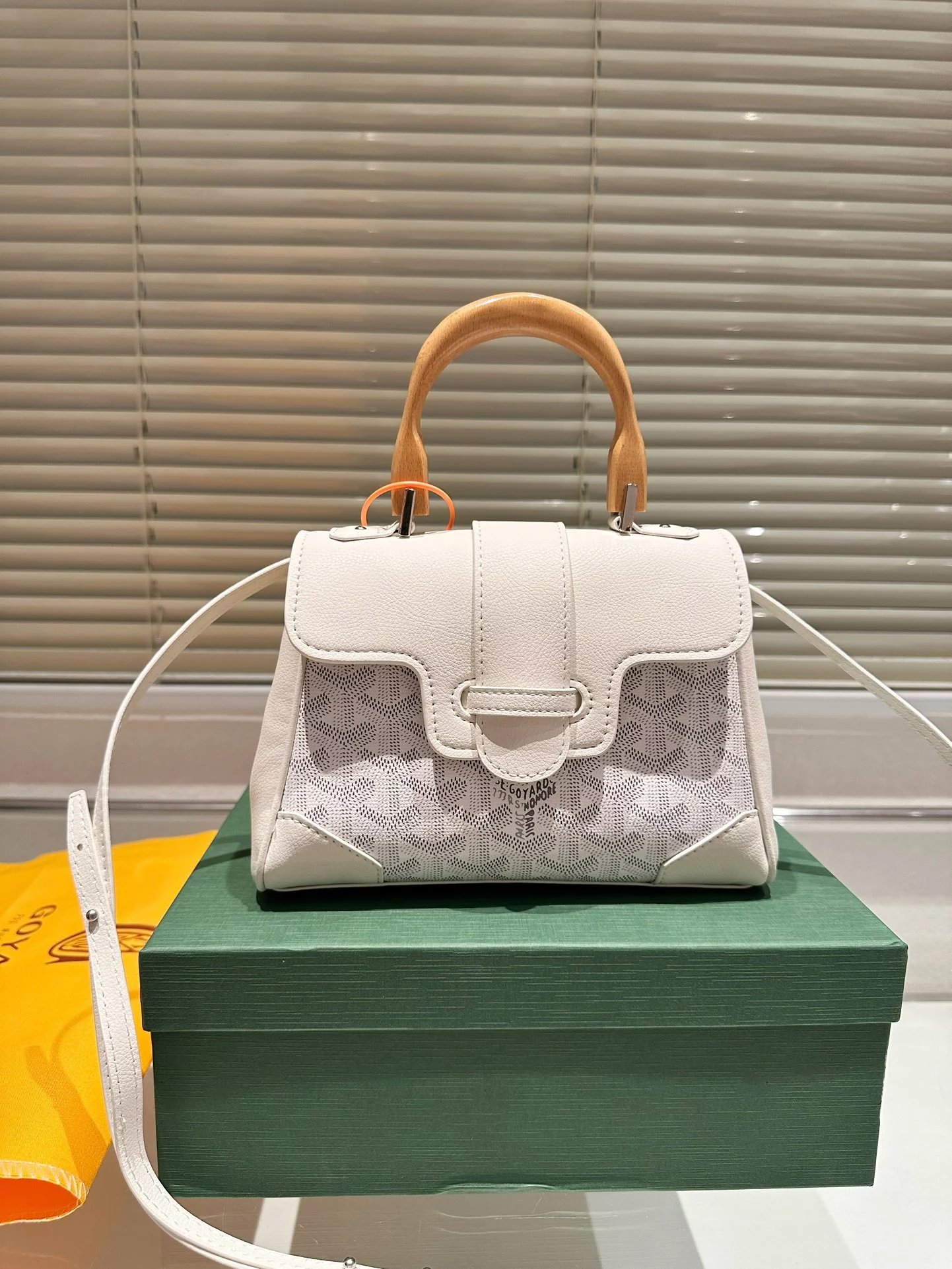 Goyard Saint Louis Mini Handbag in Orange and Yellow - 9