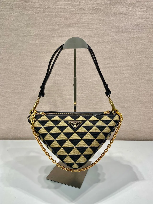 Prada Shoulder Bags Triangular chain-detail bag product detail image 1