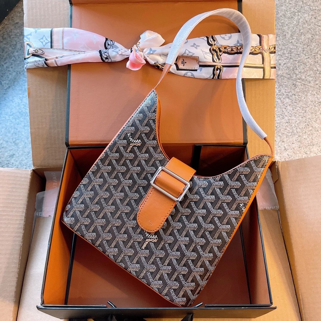 Goyard Saint-Louis PM Yellow Canvas Hobo Bag - 6