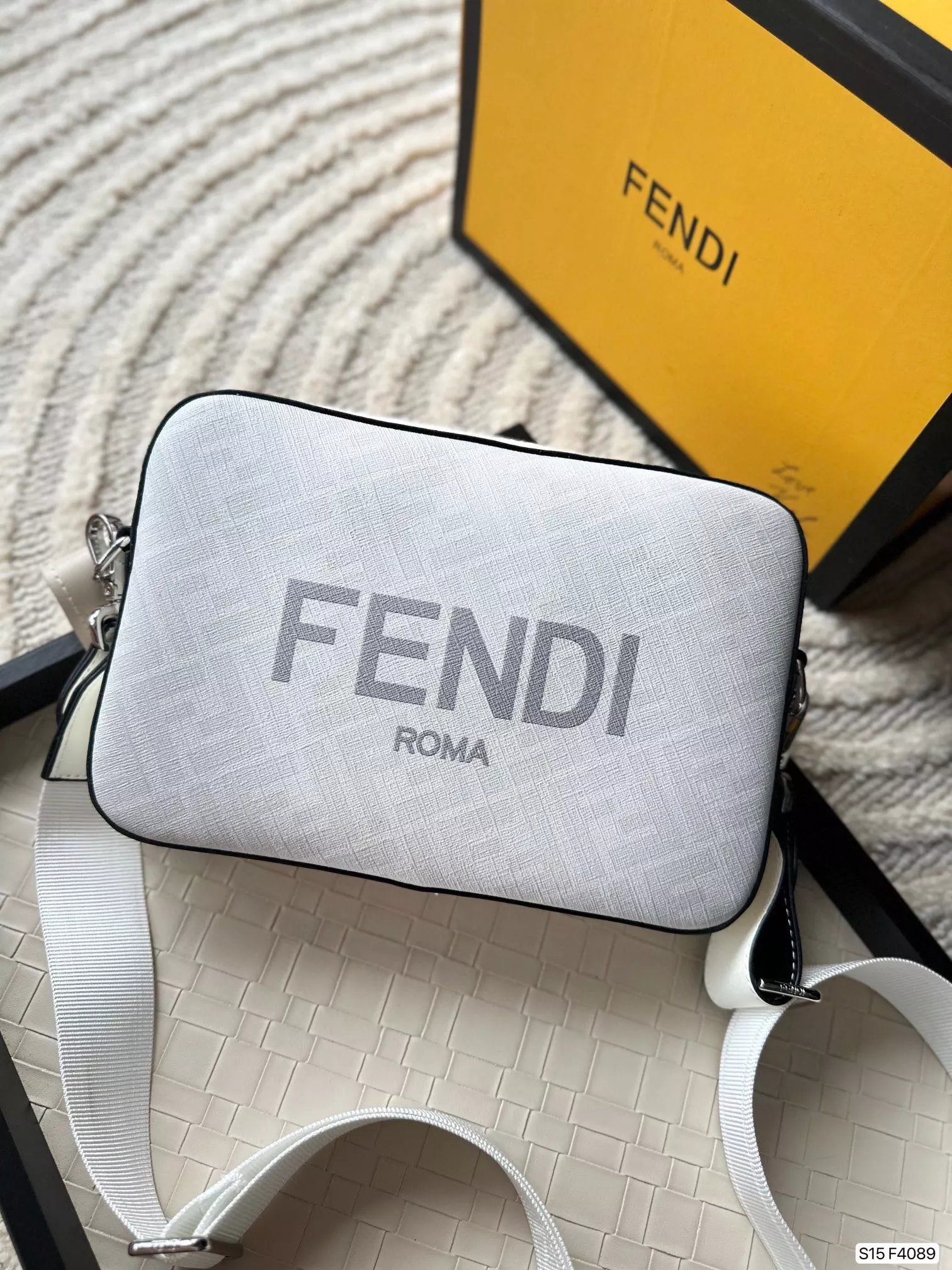 Fendi x Karl Lagerfeld Camera Bag Black and Yellow Crossbody Bag - 10