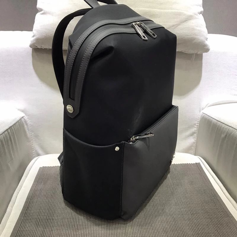 Fendi Monster Eyes Backpack Black with Python and Fur Trim Mini Backpack - 3