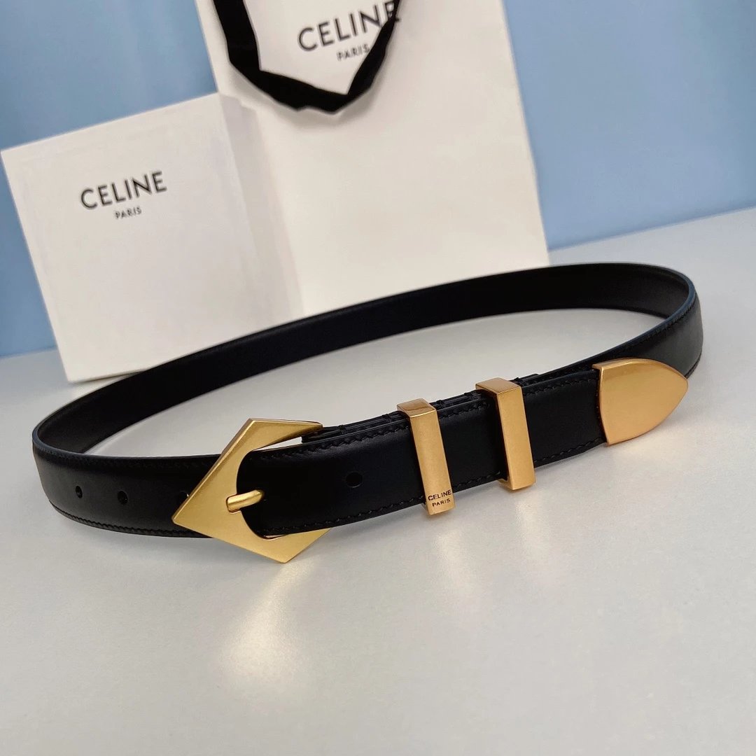 Celine Triomphe Belt Tan Leather Belt - 5