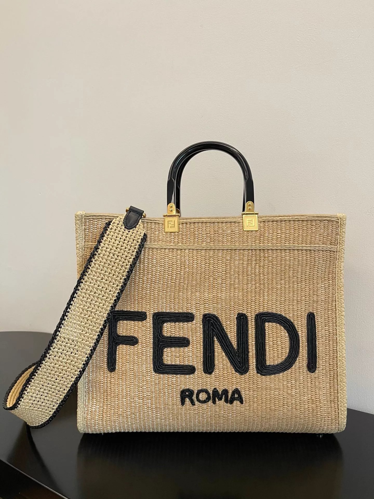 Fendi Roma Logo Tote Bag Brown - 10