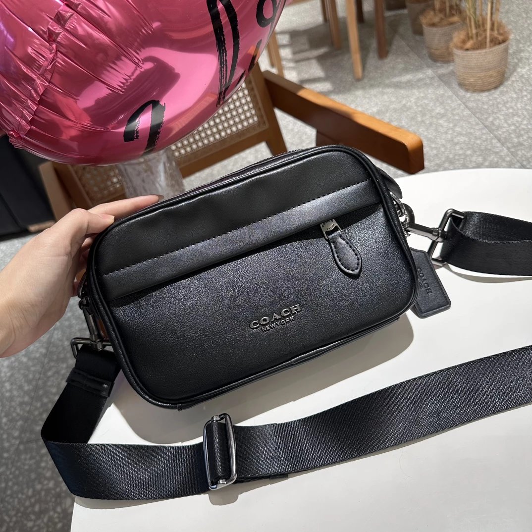 Coach Tabby Saddle Bag Black Leather Crossbody Bag - 8