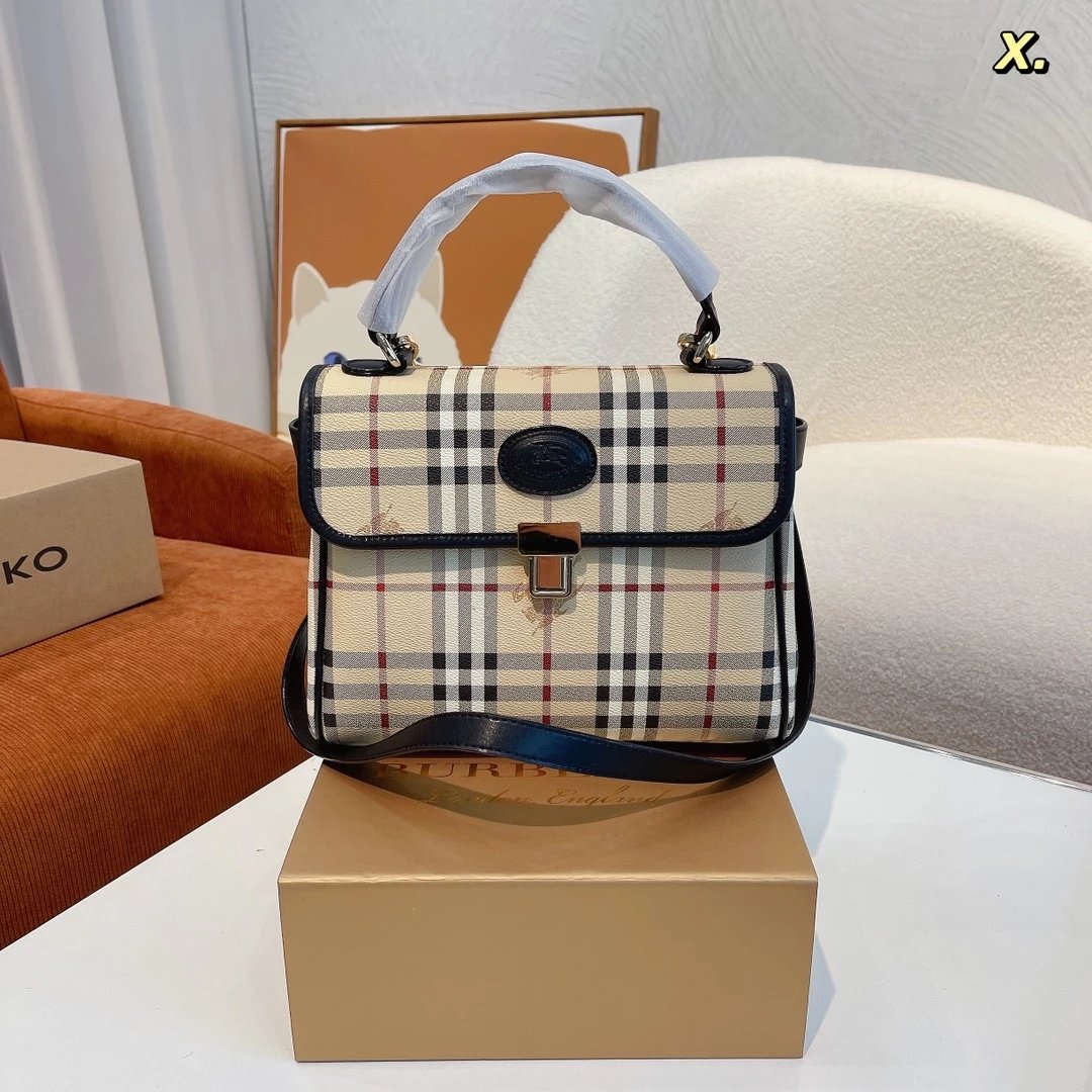 Burberry Vintage Check Messenger Bag Beige Multicolor Crossbody Bag - 3