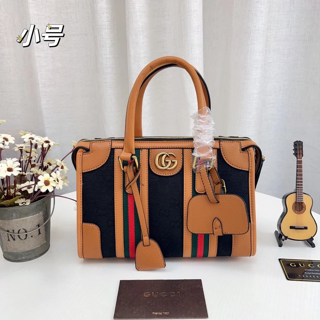 Gucci GG Marmont Boston Bag Tan with Web Stripe Handbag - 10