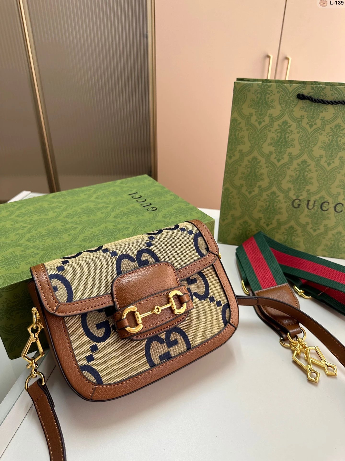Gucci Mini Boston Bag Black and White Horsebit Cat Motif Handbag - 2
