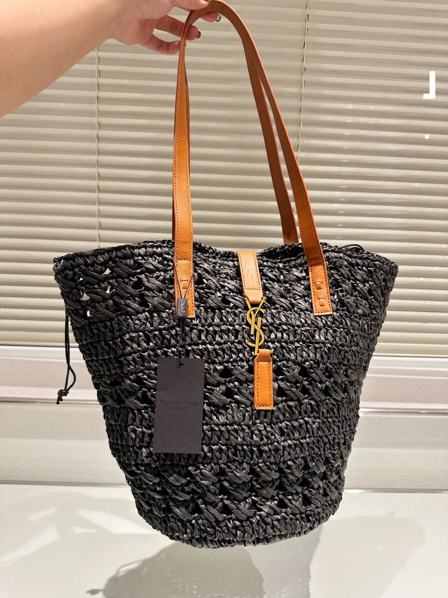 Saint Laurent Medium Quilted Leather Tote Bag Black - 10