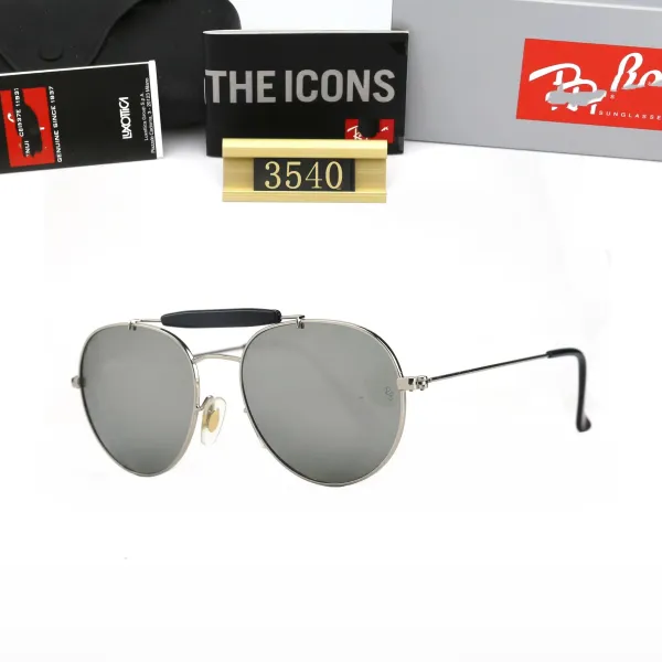 Ray-Ban Round Metal Silver Mirror Sunglasses - 24