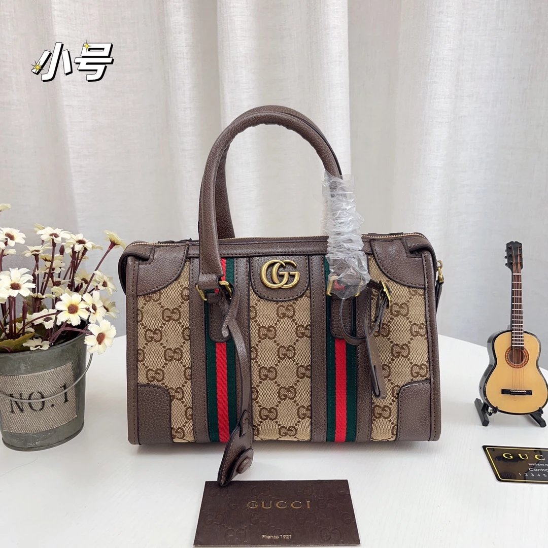 Gucci GG Marmont Boston Bag Tan with Web Stripe Handbag - 11