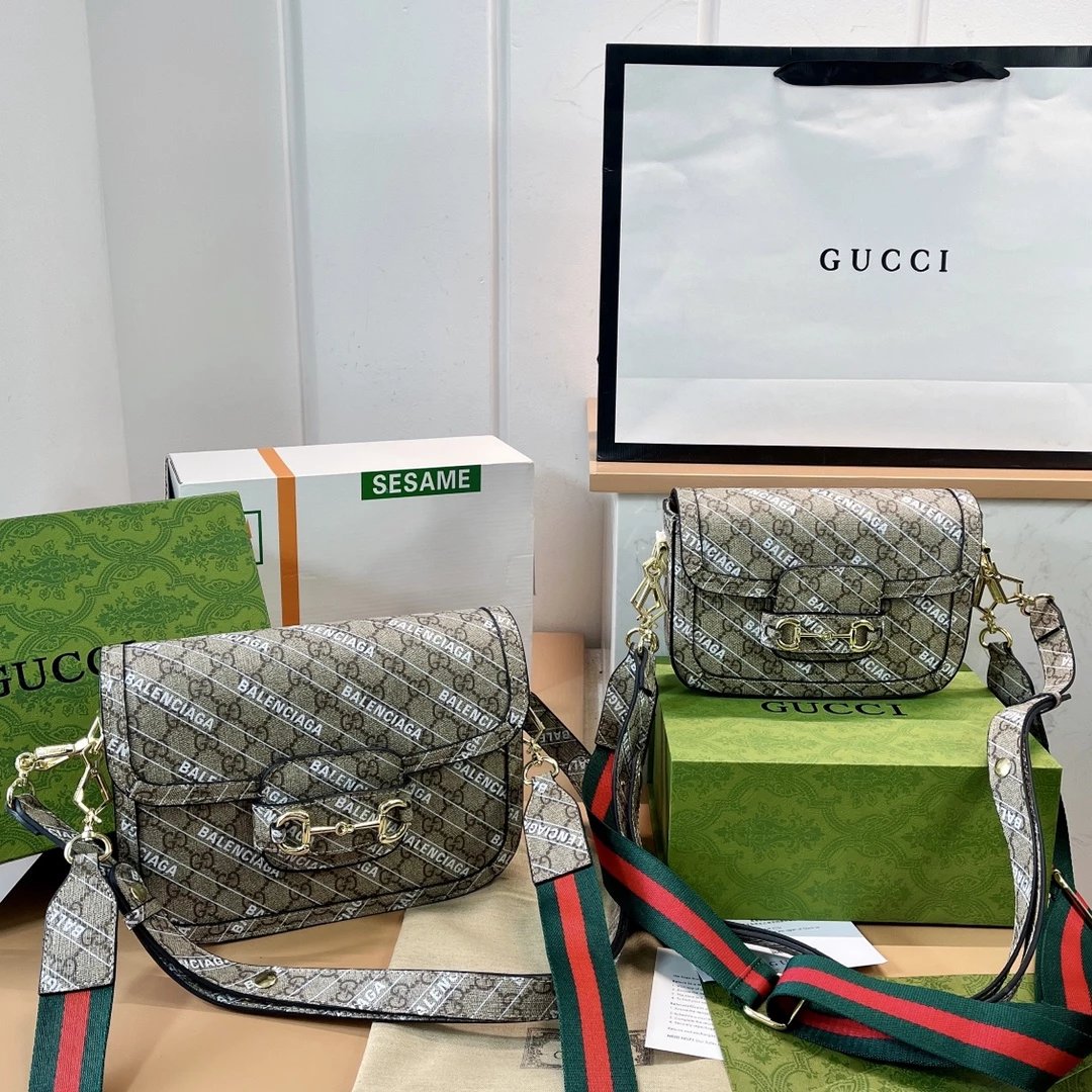 Gucci GG Marmont Mini Saddle Bag Beige Canvas Crossbody Bag - 8