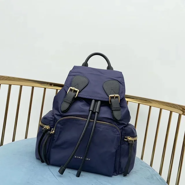 Burberry Backpacks Nylon drawstring backpack with buckle straps and zip pockets product detail image 4