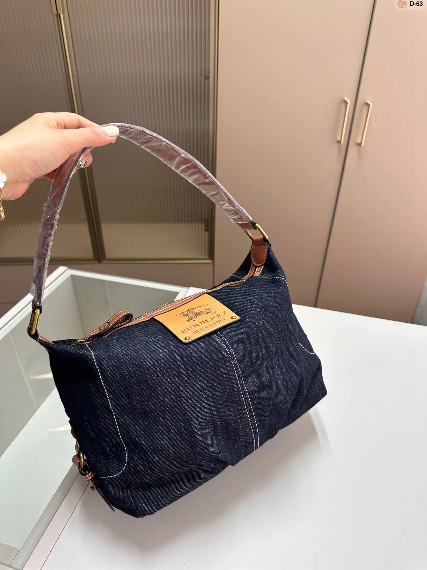 Burberry Vintage Check Bucket Bag Beige and Brown Handbag - 7