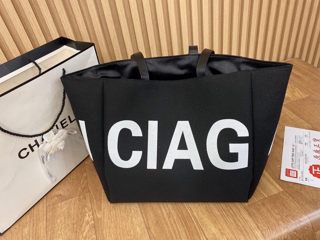 Balenciaga Logo Tote Bag White Handbag - 6