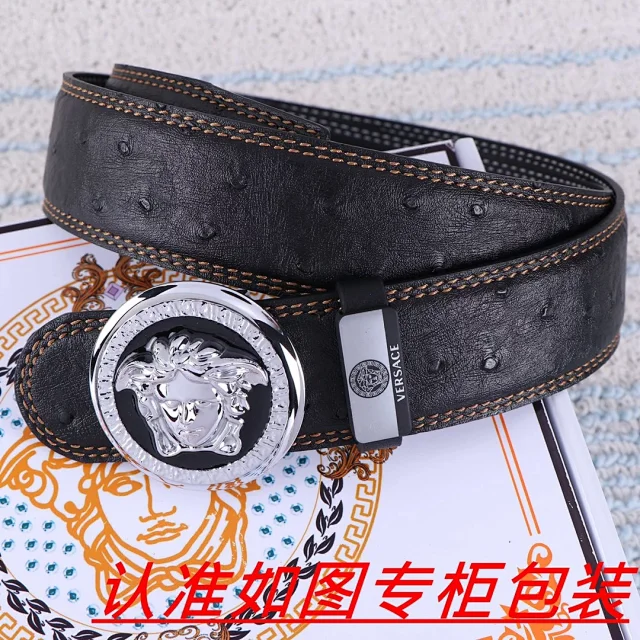 Versace Belts Medusa buckle leather belt product detail image 4