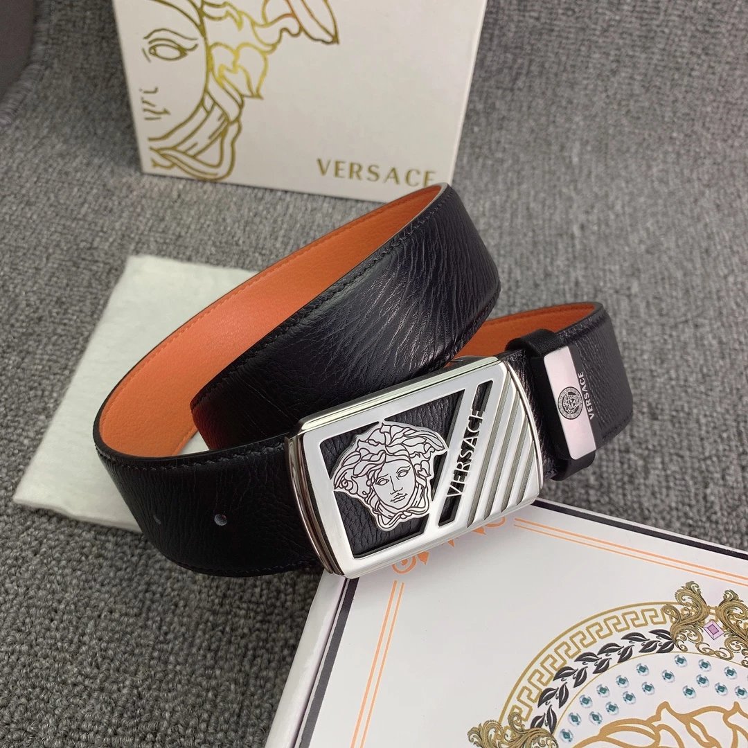 Versace Medusa Head Belt Multicolor Leather Belt - 8