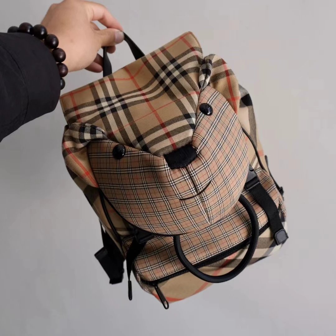 Burberry Vintage Check Mini Backpack Beige Multicolor - 15