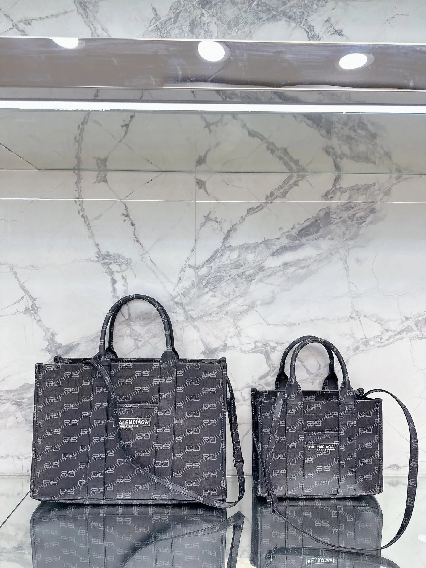 Balmain Paris Logo Canvas Tote Bag White Yellow Handbags - 14