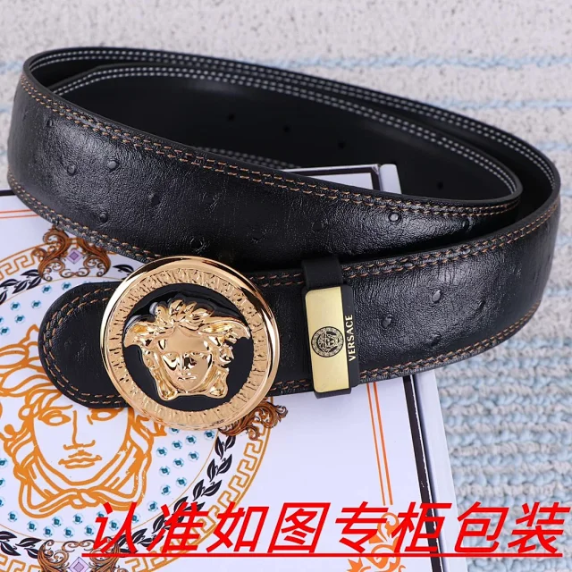 Versace Belts Medusa buckle leather belt product detail image 5