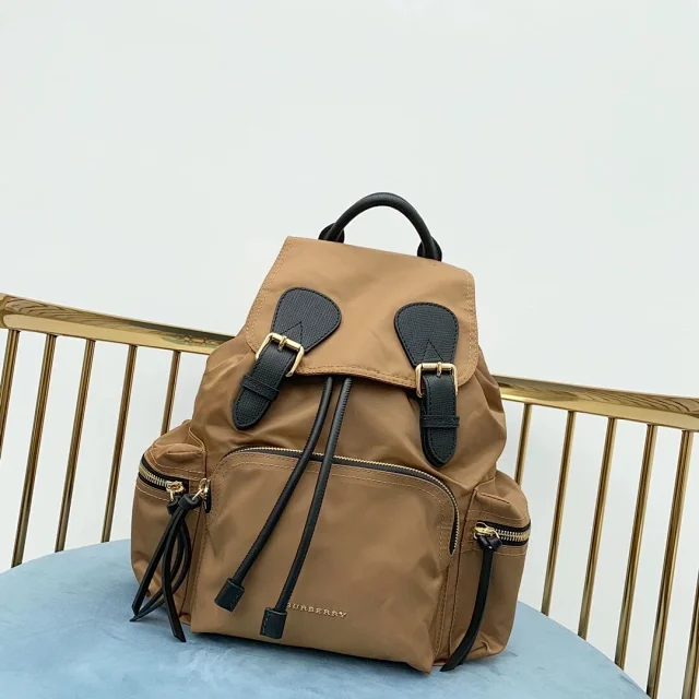 Burberry Backpacks Nylon drawstring backpack with buckle straps and zip pockets product detail image 1