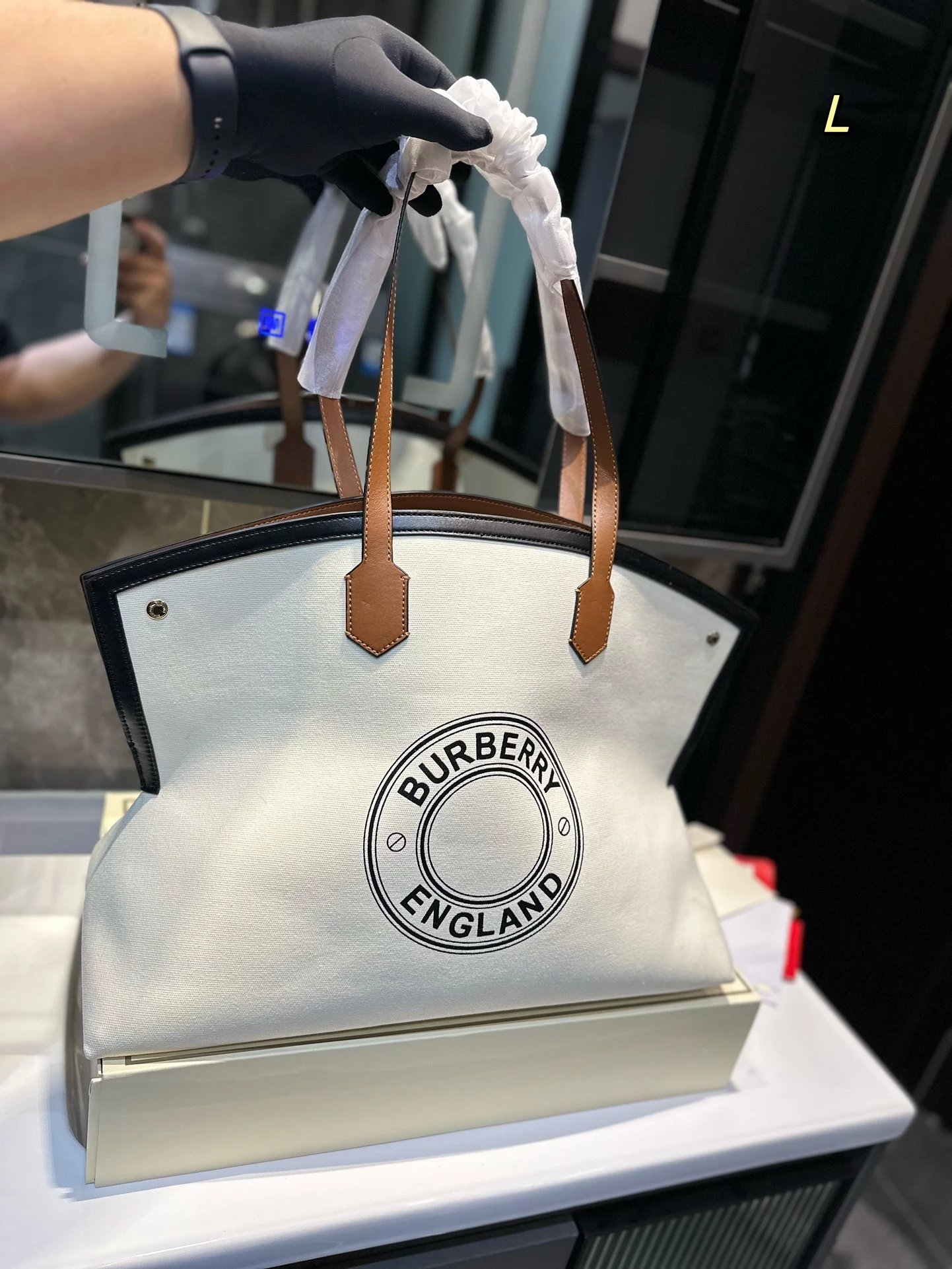 Burberry Check Print Tote Bag and Mini Handbag Set in Multicolor - 4