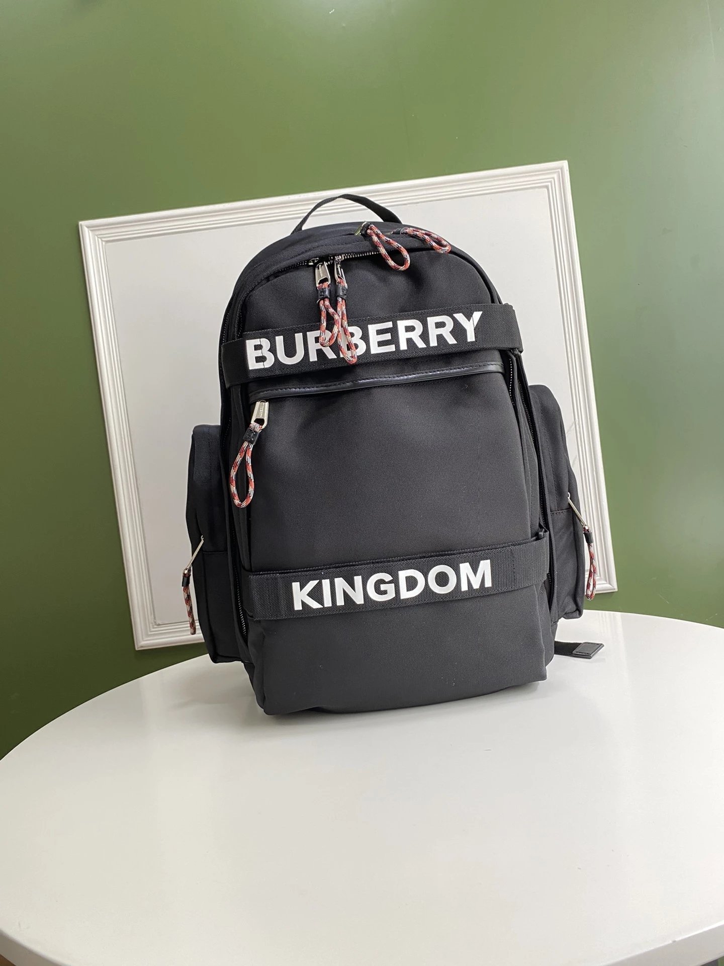 Burberry Thomas Bear Check Drawstring Backpack Beige Mini Backpack - 13
