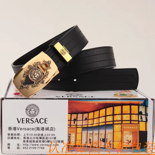 Versace Belts Medusa buckle leather belt product detail image 14