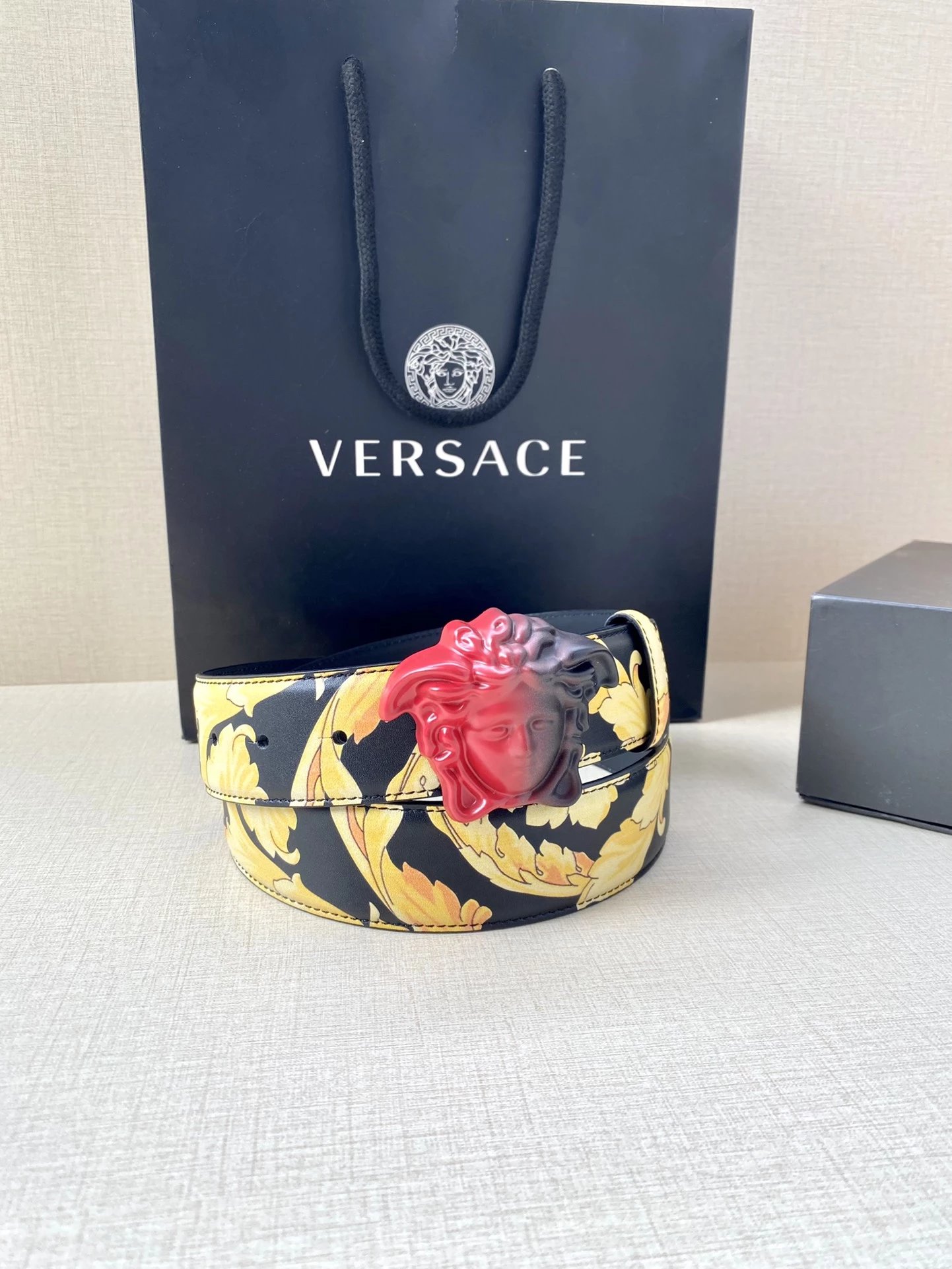 Versace Medusa Head Belt Multicolor Leather Belt - 2