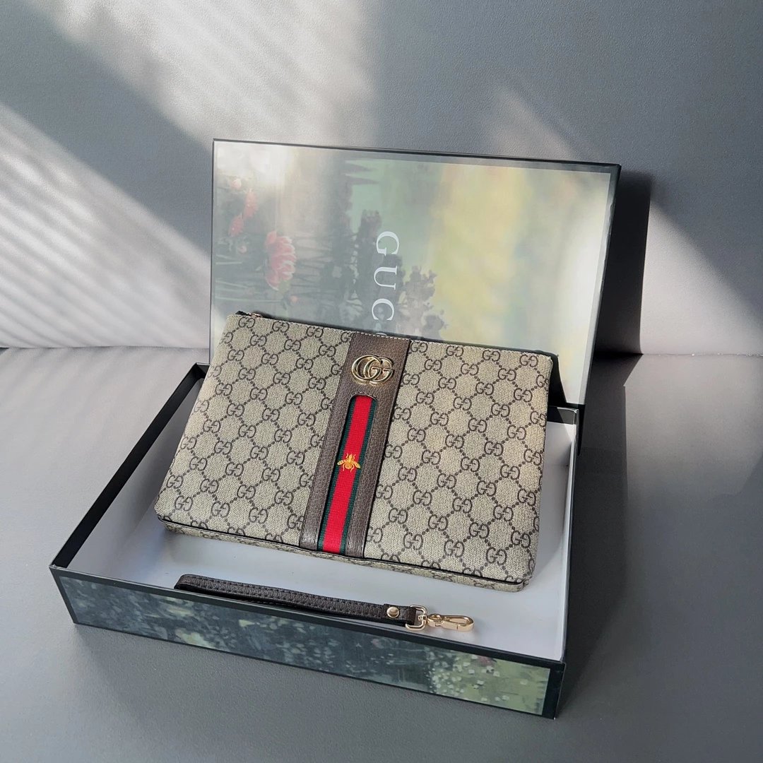 Gucci Marmont Mini Wallet Black Grained Leather Short Wallet - 7