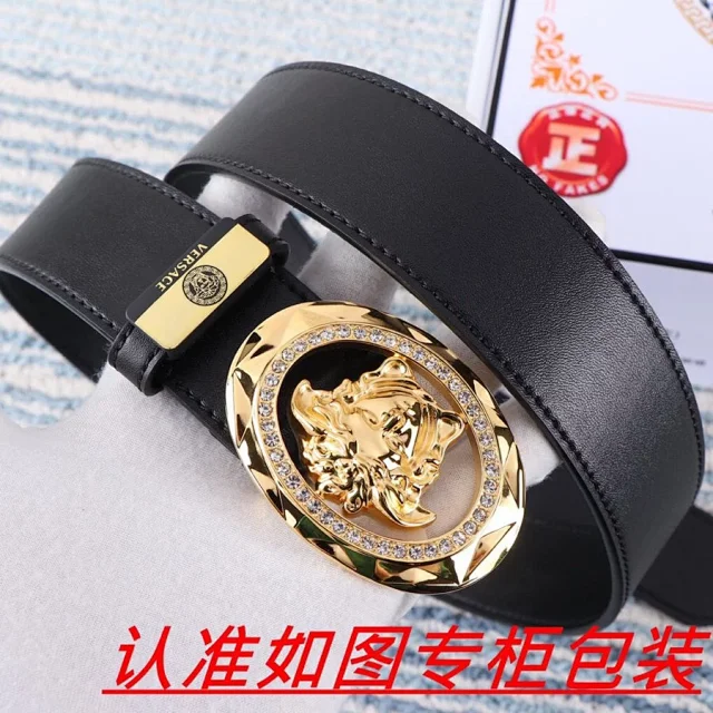 Versace Belts Medusa buckle leather belt product detail image 7