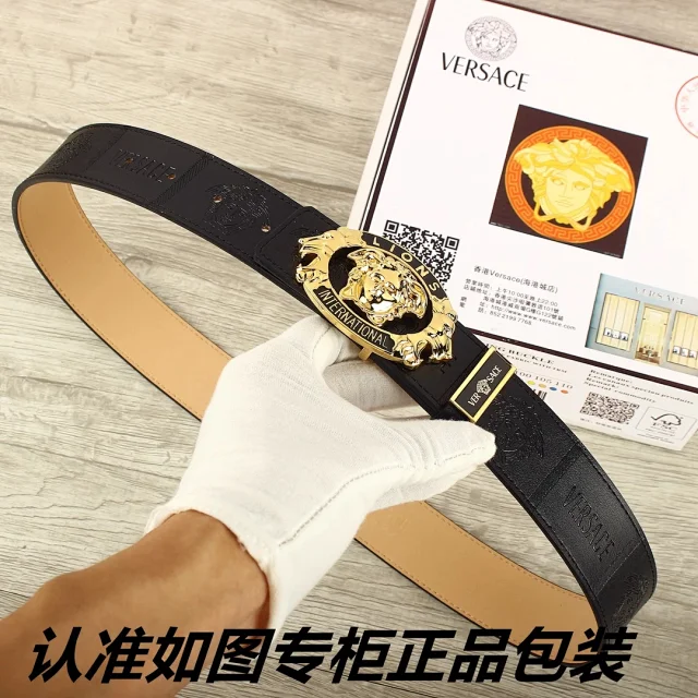 Versace Belts Medusa buckle leather belt product detail image 10