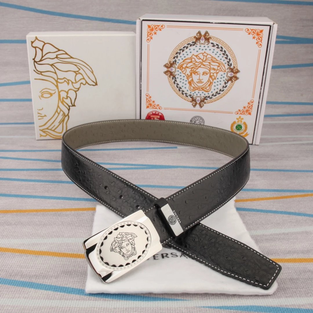 Versace Medusa Head Belt Multicolor Leather Belt - 15