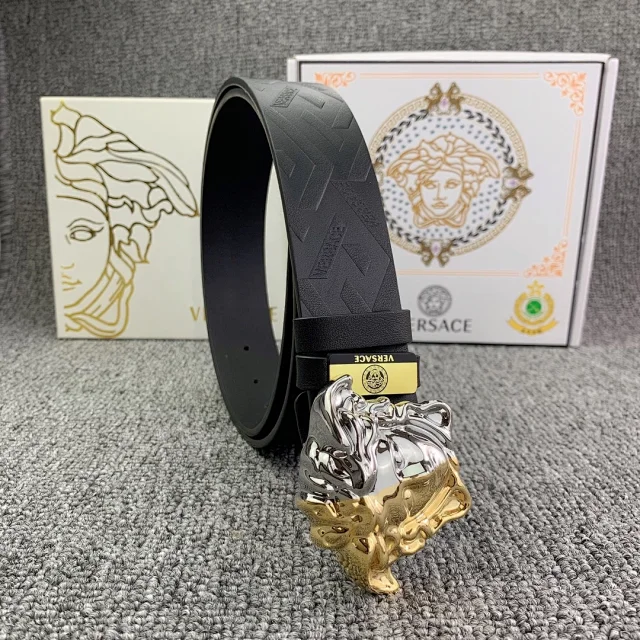 Versace Belts Medusa buckle leather belt product detail image 13