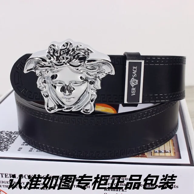 Versace Belts Medusa buckle leather belt product detail image 9