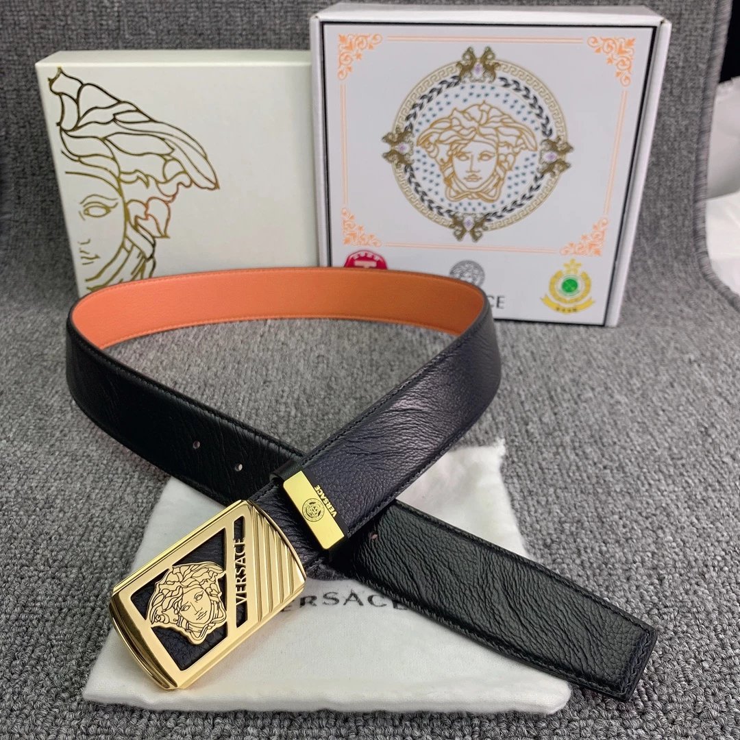 Versace Medusa Head Belt Multicolor Leather Belt - 9