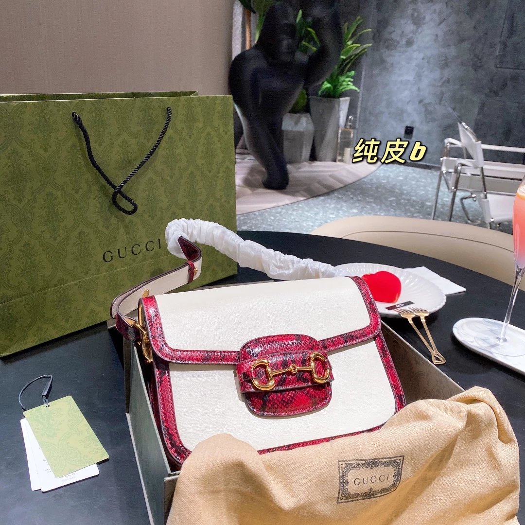 Gucci Horsebit 1955 Mini Bag Black Leather Chain Shoulder Bag - 9