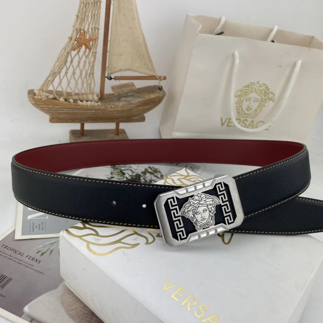 Versace Medusa Head Belt Multicolor Leather Belt - 3