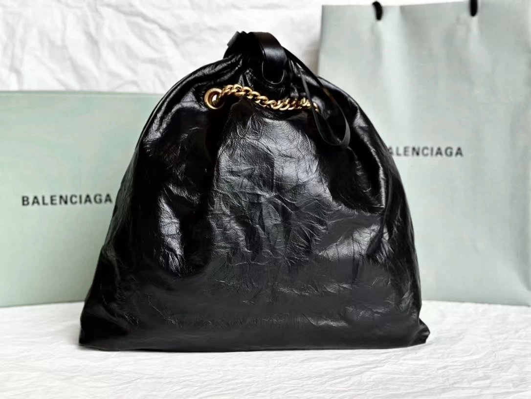 Balenciaga Hourglass Mini White Croc-Embossed Chain Bag Shoulder Bags - 8