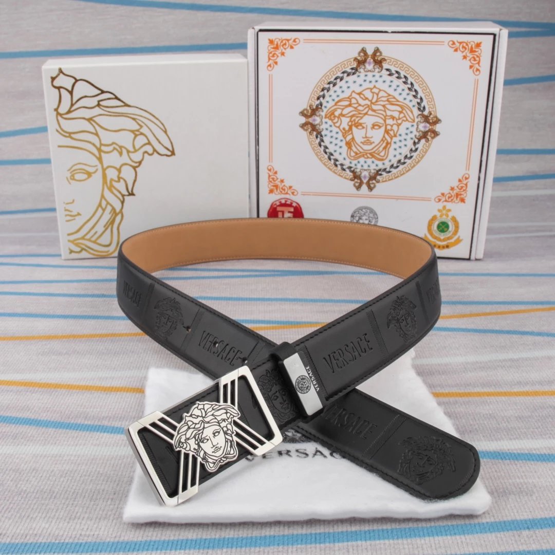 Versace Medusa Head Belt Multicolor Leather Belt - 11
