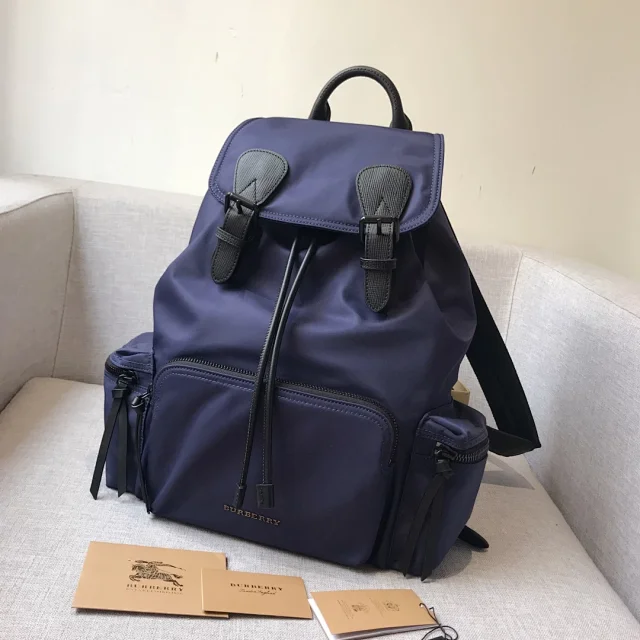 Burberry Backpacks Nylon drawstring backpack with buckle straps and zip pockets product detail image 5