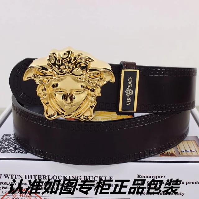 Versace Belts Medusa buckle leather belt product detail image 8