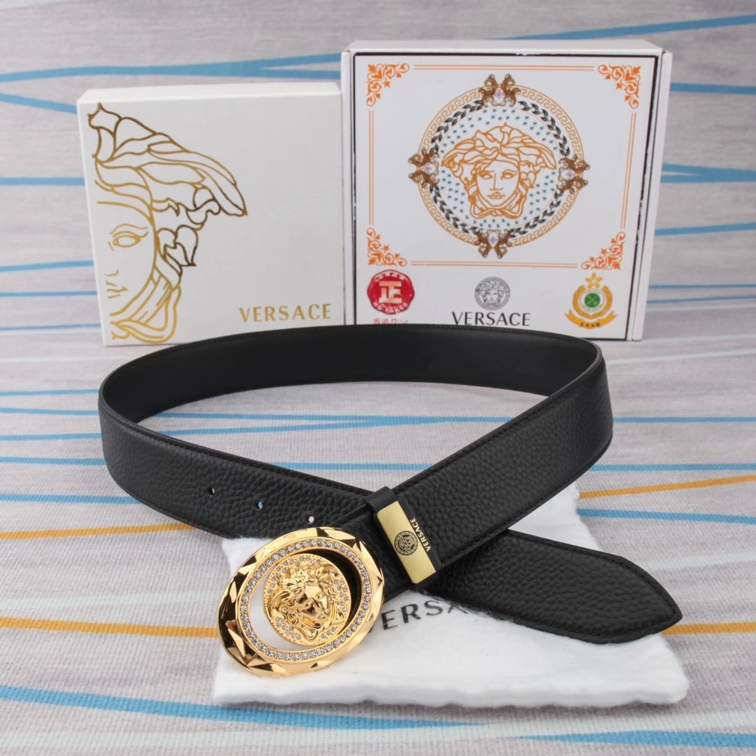 Versace Medusa Head Belt Multicolor Leather Belt - 12