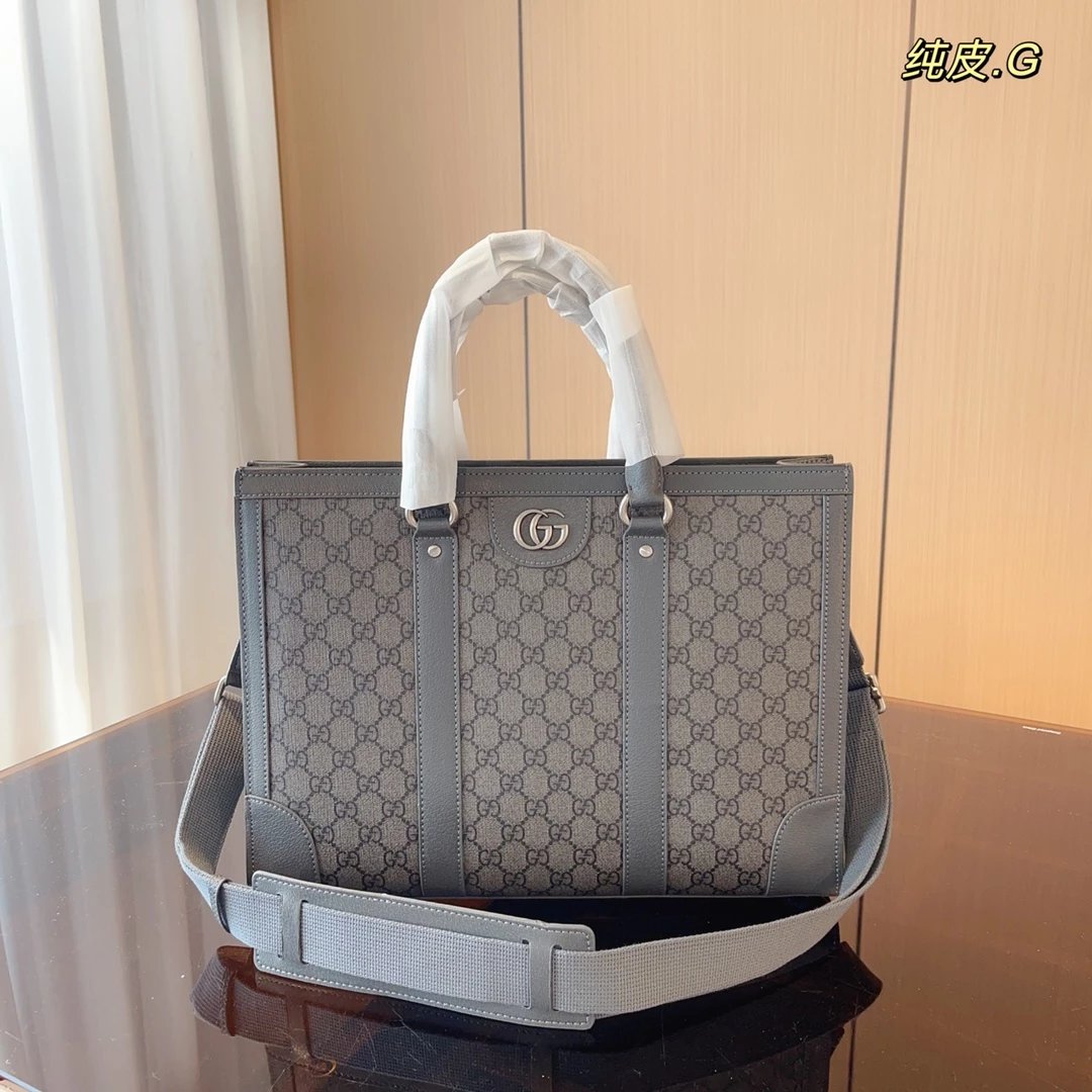 Gucci Ophidia GG Small and Medium Tote Bag Beige Canvas with Web Stripe Handbags - 6